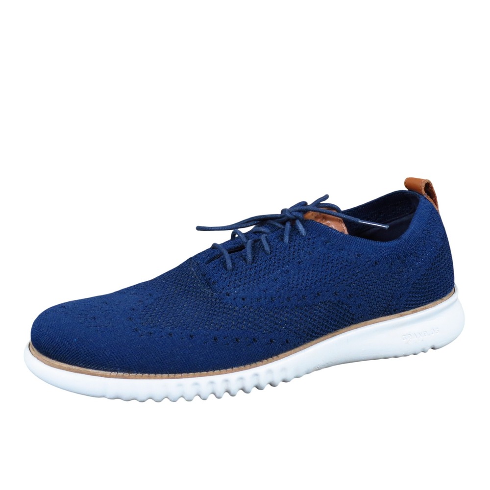 Cole Haan 2.ZERØGRAND Stitchlite Mens Oxford‎ 12 Professional Marine Blue Knit